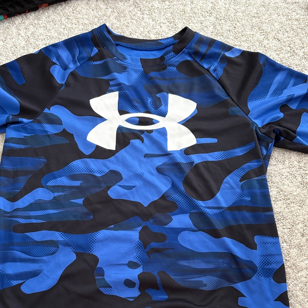 Under Armour Black and Blue Camo Tee
